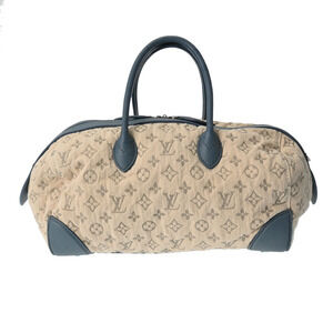Louis Vuitton Monogram Denim Speedy Round Blue Handbag